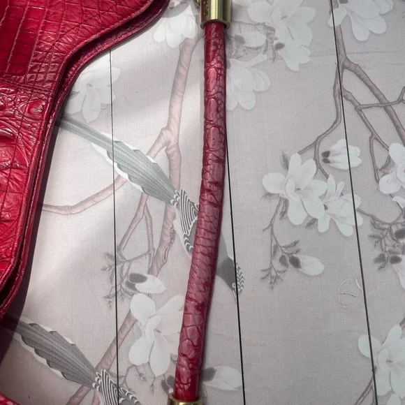 Brahmin Red Croc-Embossed Hobo Bag - Picture 6 of 10